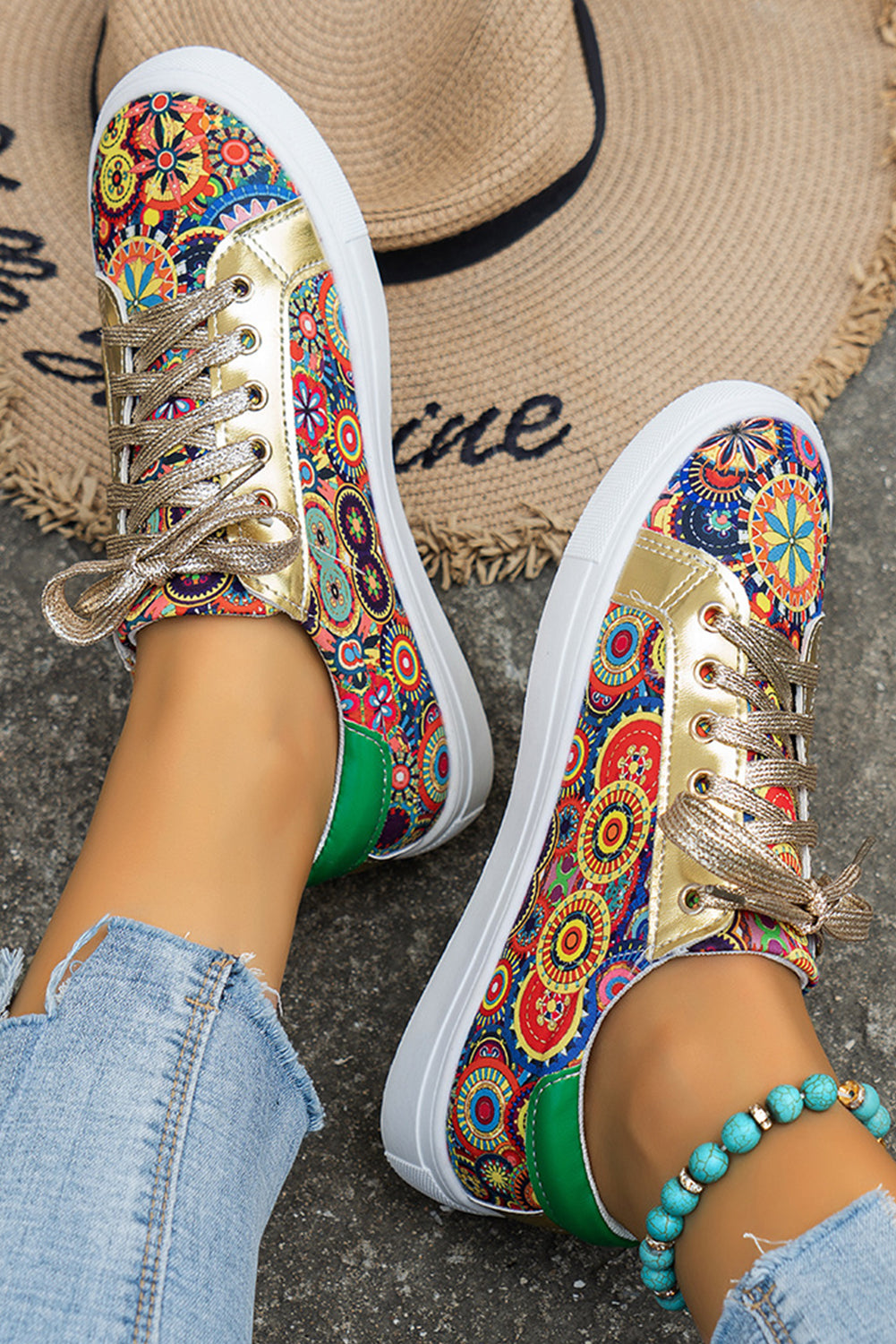 Daniella Floral Patchwork Shoes-2