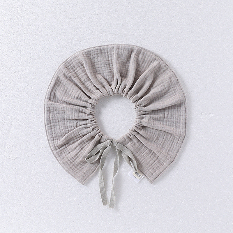 Simple Solid Color Cotton Strapped Bib-9