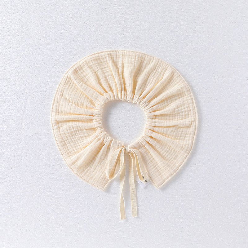 Simple Solid Color Cotton Strapped Bib-3