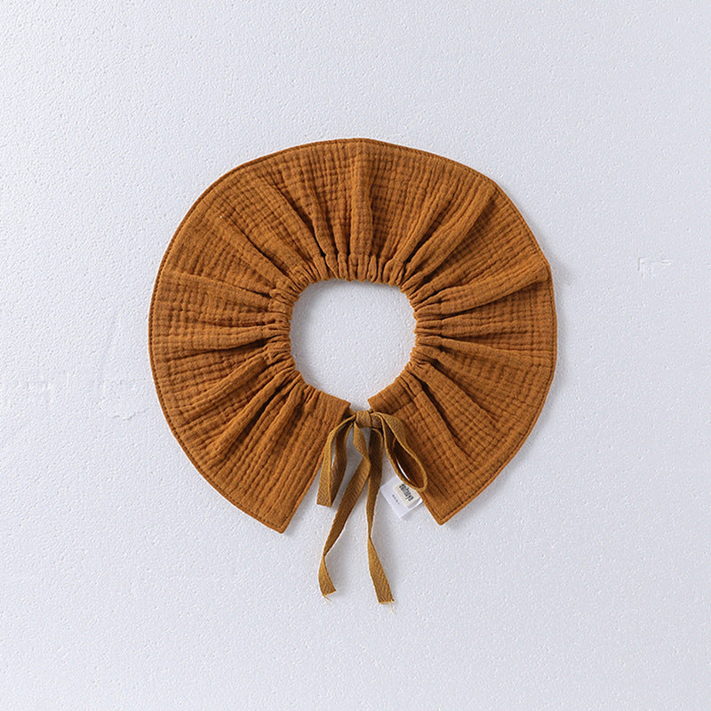 Simple Solid Color Cotton Strapped Bib-8