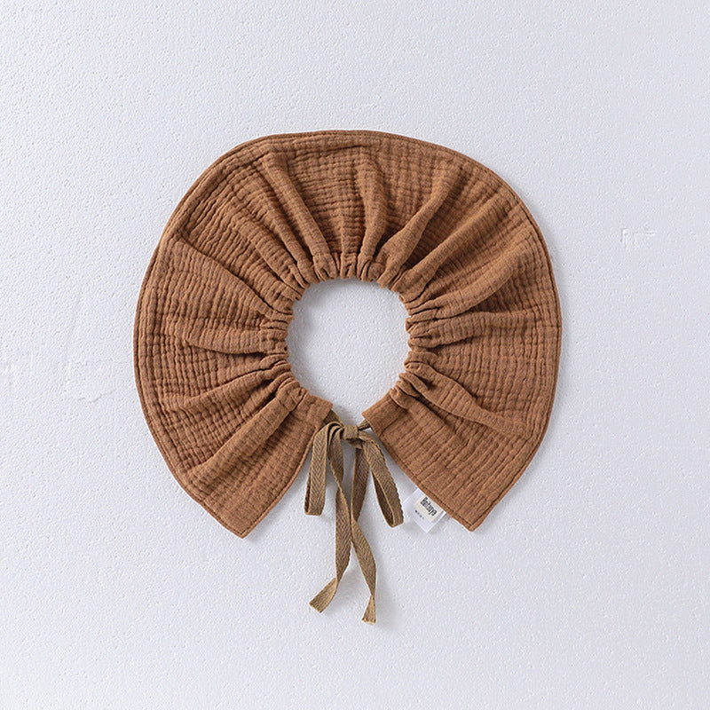 Simple Solid Color Cotton Strapped Bib-10