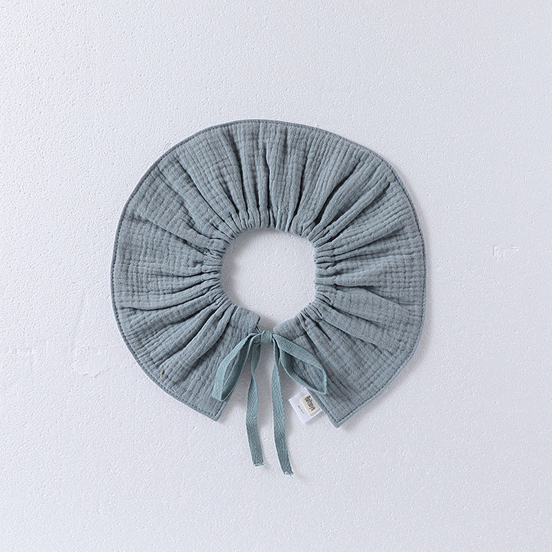 Simple Solid Color Cotton Strapped Bib-6